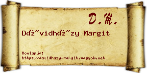 Dávidházy Margit névjegykártya